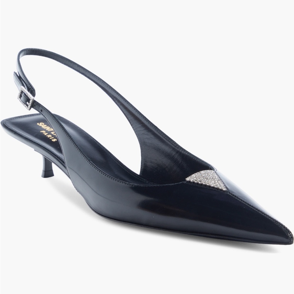 Slingbacks with Crystals Accent - Picture 3 of 7
